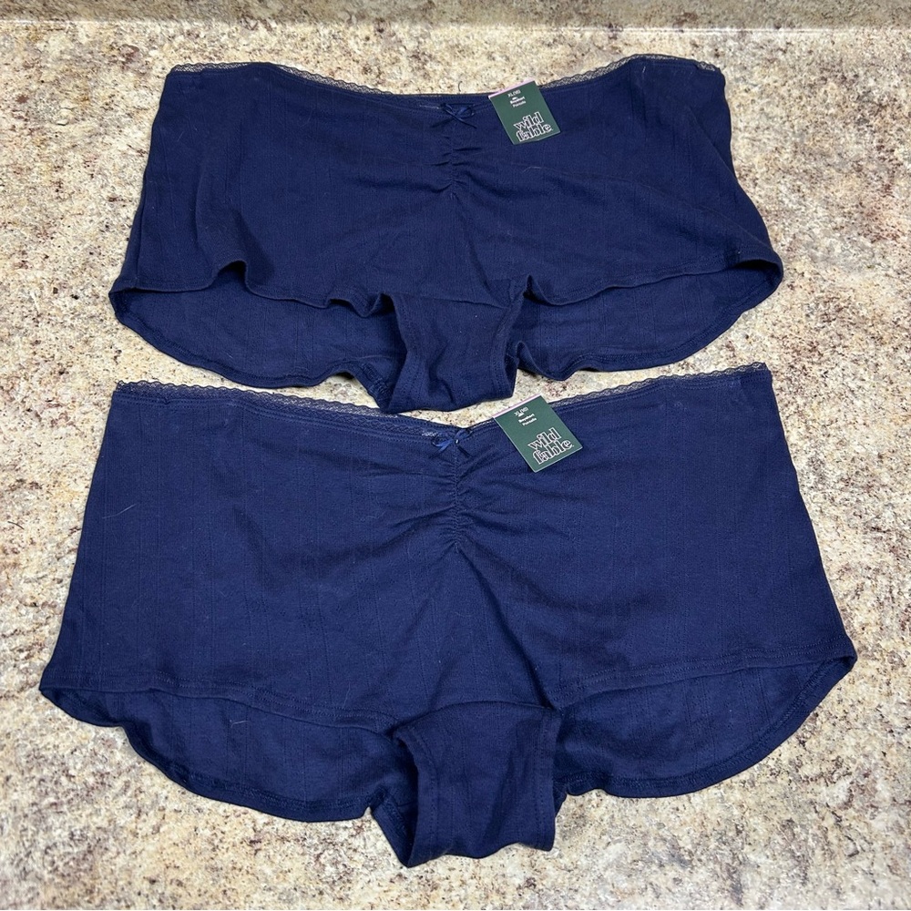 Wild Fable Navy Boyshorts Set of 2 XL NWT